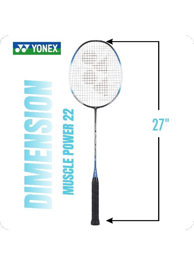 يونيكس مضرب تنس الريشة Yonex Muscle Power 22 Lite مزود بأوتار كاملة - إطار خفيف الوزن عالي الأداء بتقنية Muscle Power للتحكم والقوة واللعب الشامل - Image 4